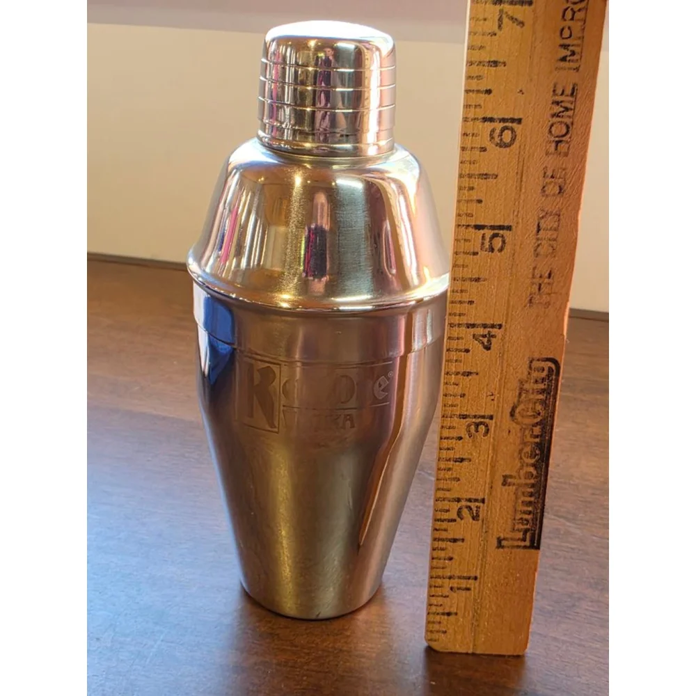 Jack Daniel's Stainless Steel Barrel Flask & Ketel One Cocktail Shaker Set